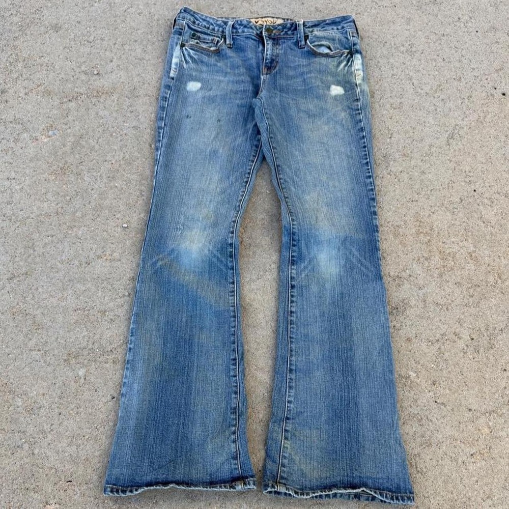 Voyou Womens Low Rise Bootcut Jeans Blue Y2K Denim Size 30x32